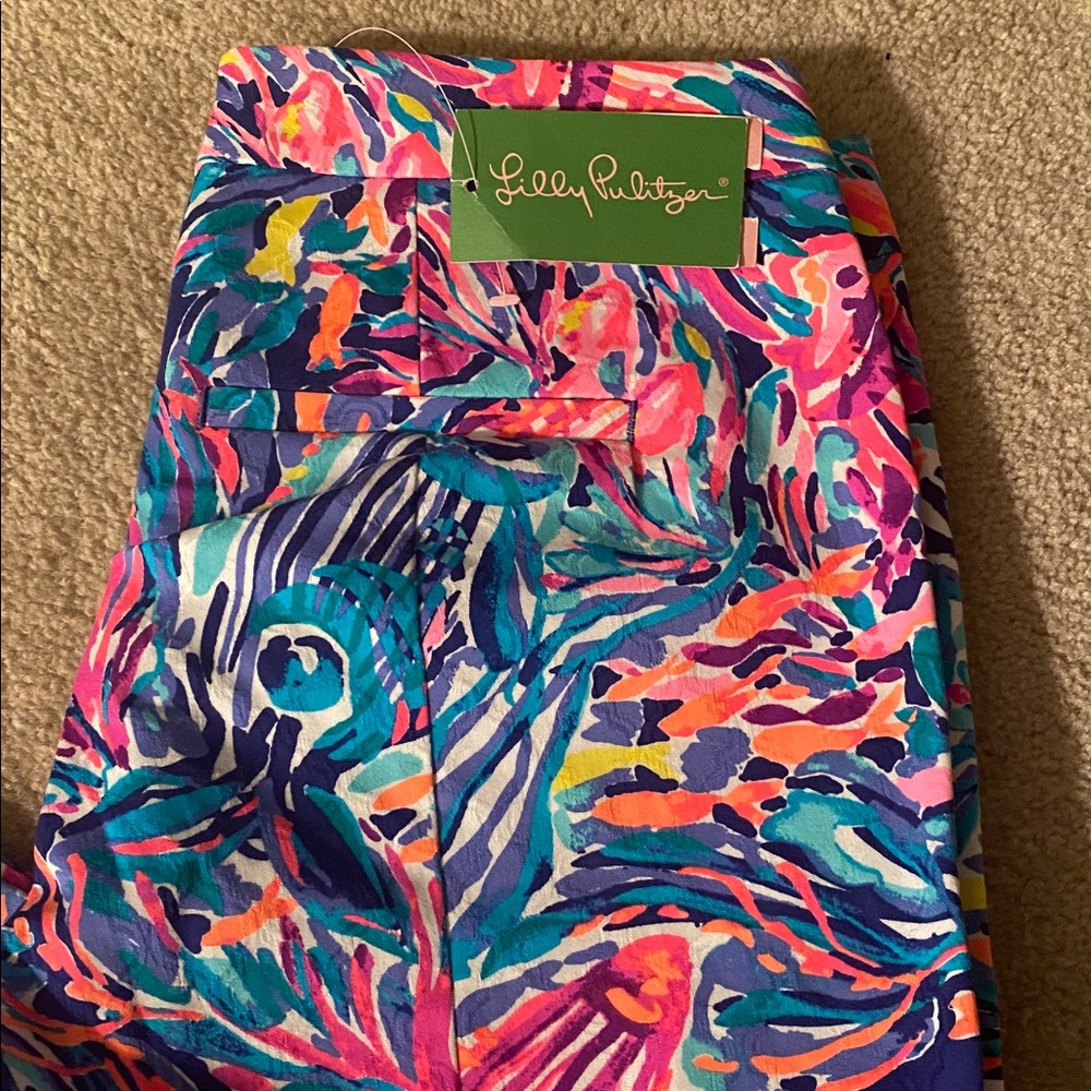 Lilly Pulitzer NWT size 4 true blue seas the day ankle pants - Picture 3 of 8